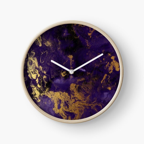 Item preview, Dark Purple Ink Faux Marble Texture with Gold Veins designed and sold by MysticMarble.