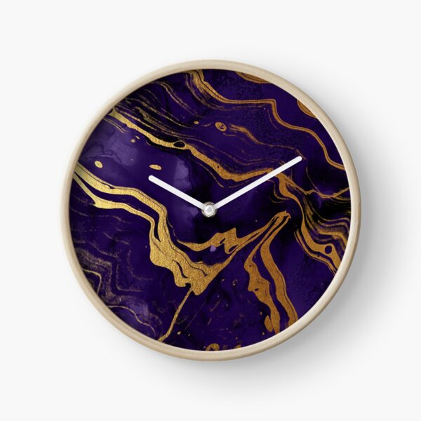 Item preview, Dark Purple Ink Faux Marble Texture with Gold Veins designed and sold by MysticMarble.