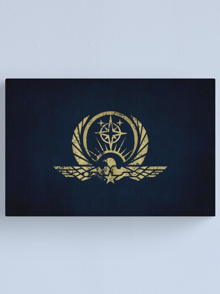 Alternate view of Interstellar Protectorate Logo · Distressed Canvas Print