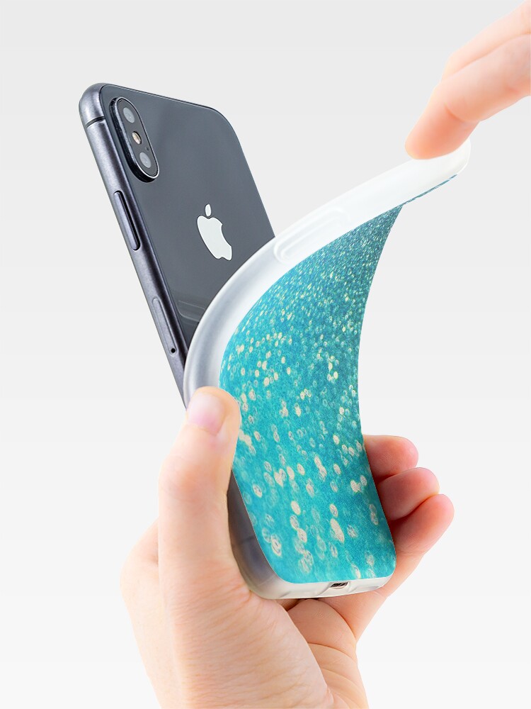 Alternate view of Mermaid Ocean Blue Glitter iPhone Case & Cover