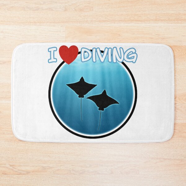 Item preview, I love Diving Eagle Rays designed and sold by NicGrayGraphic.