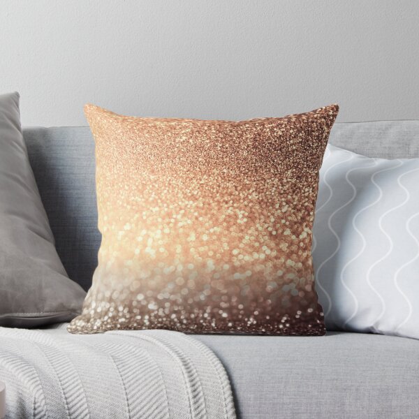 Late Afternoon Coffee Break Glitter Throw Pillow