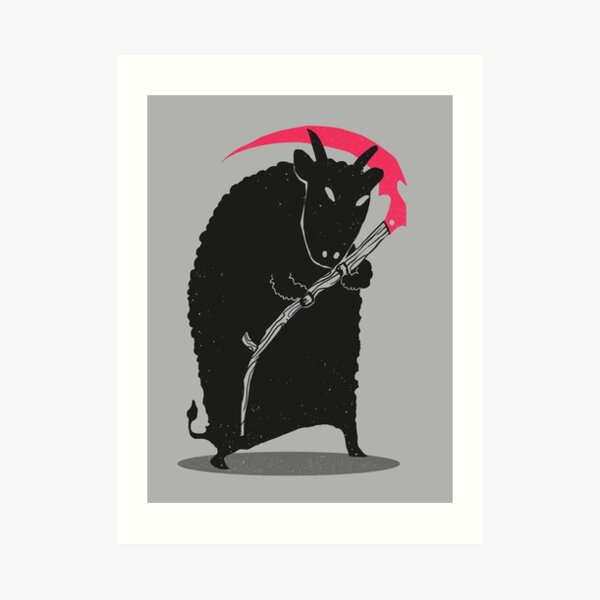 Goat Grim Reaper Art Print
