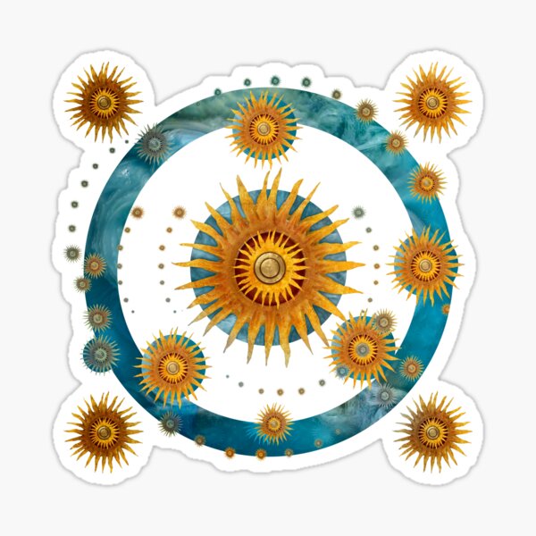 "Saturn mandala celestial vault" Pegatina