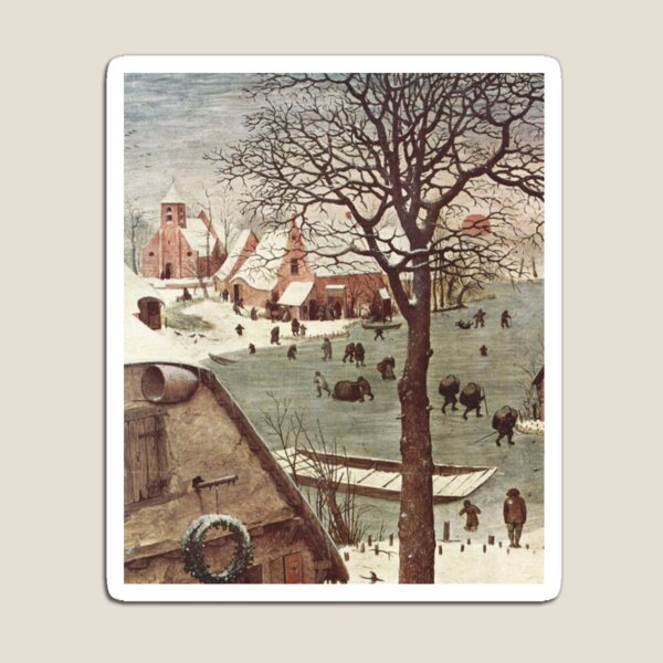 The census at Bethlehem. Fragment 3. View from the river. Pieter Bruegel The Elder, Painting, 1566, 115.5×163.5 cm Magnet