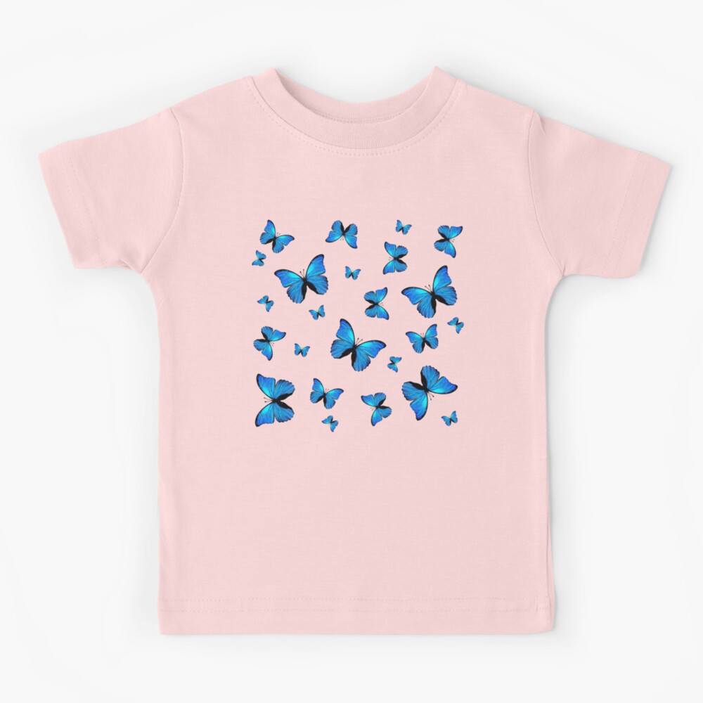 Blue butterflies print\