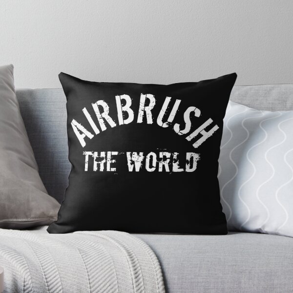 Airbrush the world Throw Pillow