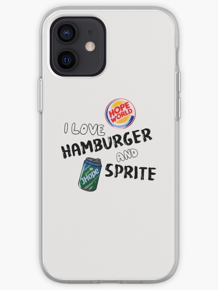 J Hope Hamburger And Sprite Iphone Case Cover By Bangtanthings Redbubble