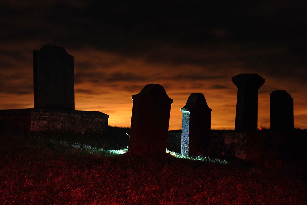 Description Of A Graveyard At Night