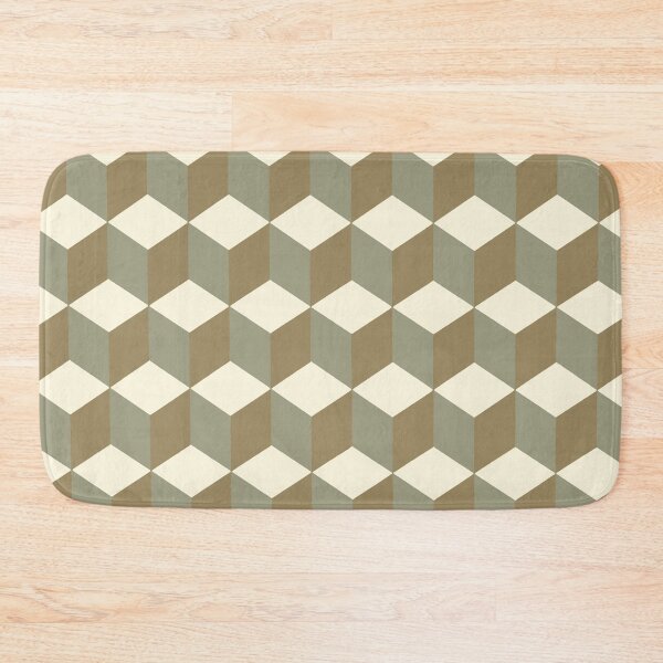 Item preview, Isometric Cube Pattern Brown Grey Geometric Art Cut Out  designed and sold by taiche.