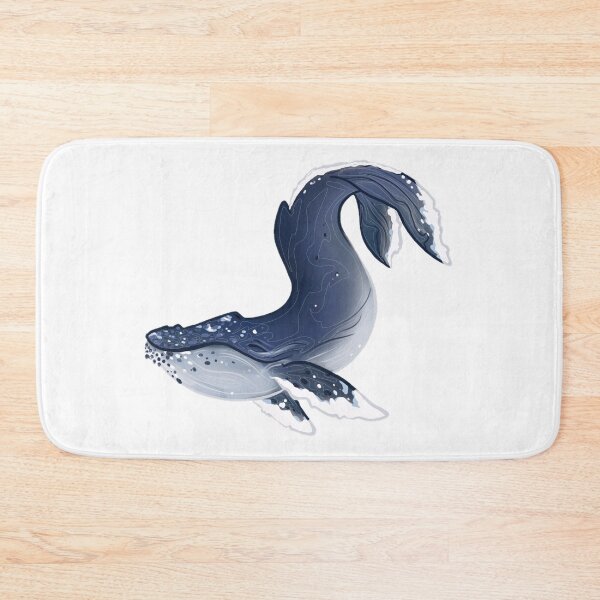 Item preview, Smiling humpback Whale (blue and white) designed and sold by Leviathan-CREA.