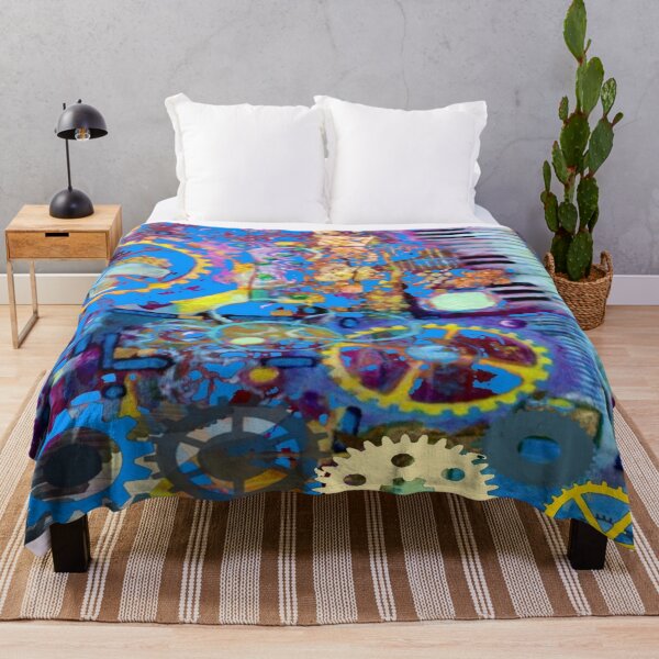 Item preview, SURREAL BLUE STEAMPUNK ELECTRONIC PIANO ART , designed and sold by sharlesart.