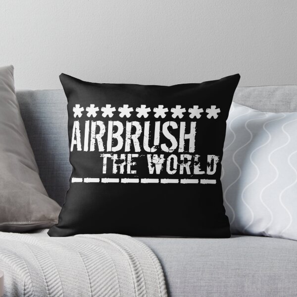 Airbrush the world Throw Pillow