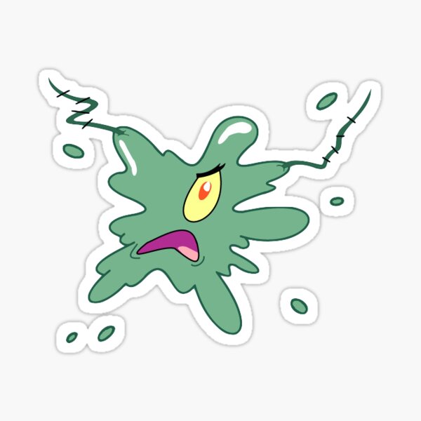 Squished Plankton Sticker