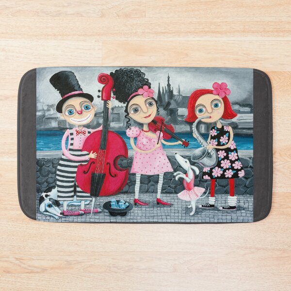 Item preview, Street musicians on the embankment of the old European town designed and sold by govorun.