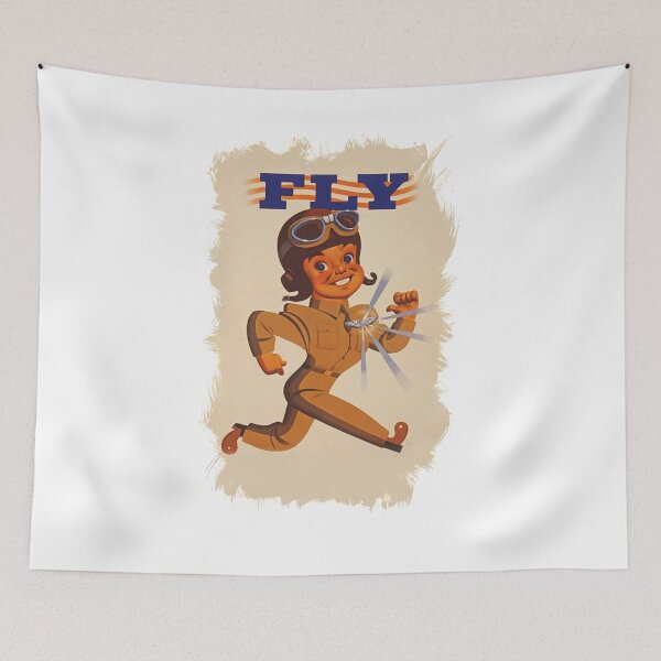 Item preview, ✪ FLY ✪ WWII US Air Force promotional vintage poster ✪ Retouched Fan Art designed and sold by Naumovski.