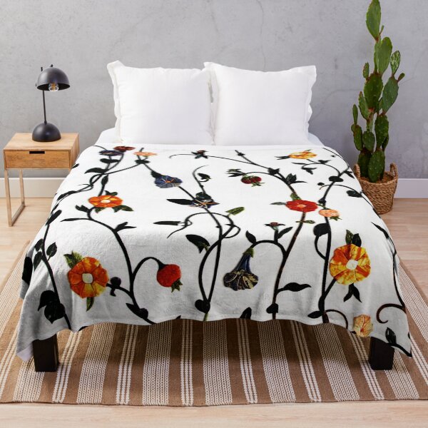 Item preview, Red Orange Blue Flower On Vine designed and sold by GuyBlank.