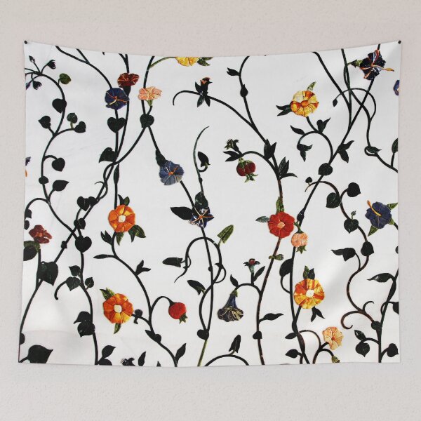 Item preview, Red Orange Blue Flower On Vine designed and sold by GuyBlank.