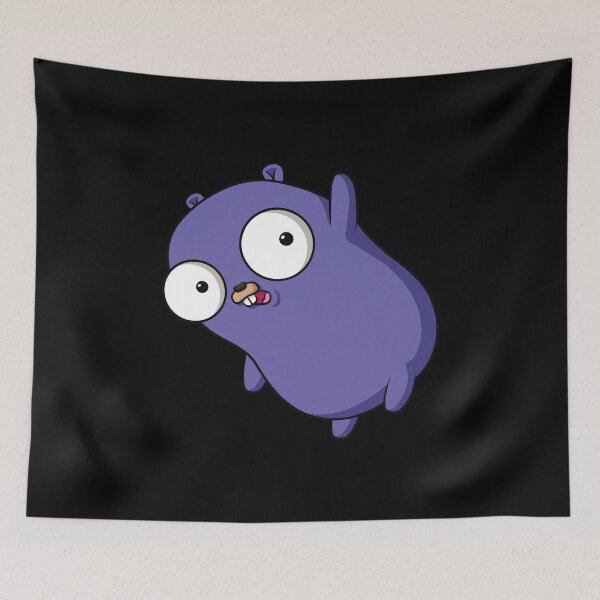 Item preview, The Go Gopher: Minimalistic Purple Hanging Gopher (Dark Edition) designed and sold by hellkni9ht.