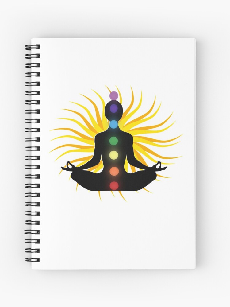 Chakras,yoga,meditation ,spiritual art Spiral Notebook for Sale
