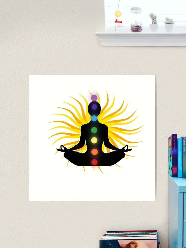 Yoga Meditation in India - Acrylic painting / Homemade