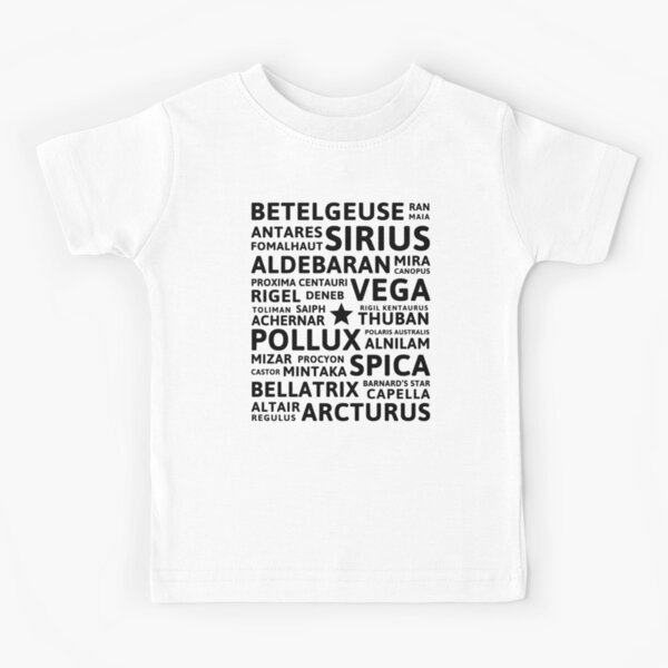 star-names-kids-t-shirt-for-sale-by-sirwatson-redbubble