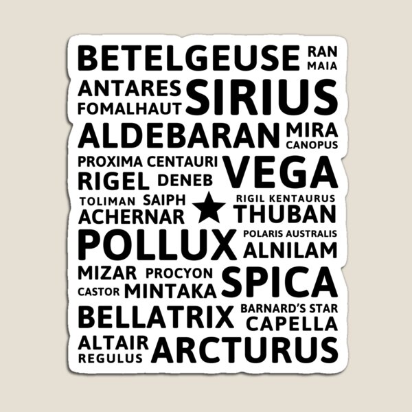 Star Names Magnet