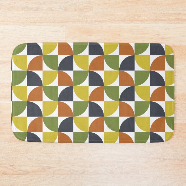 Item preview, Abstract Geometric Mid Century Modern Quarter Circles Pattern designed and sold by Designs by Kool Kat.