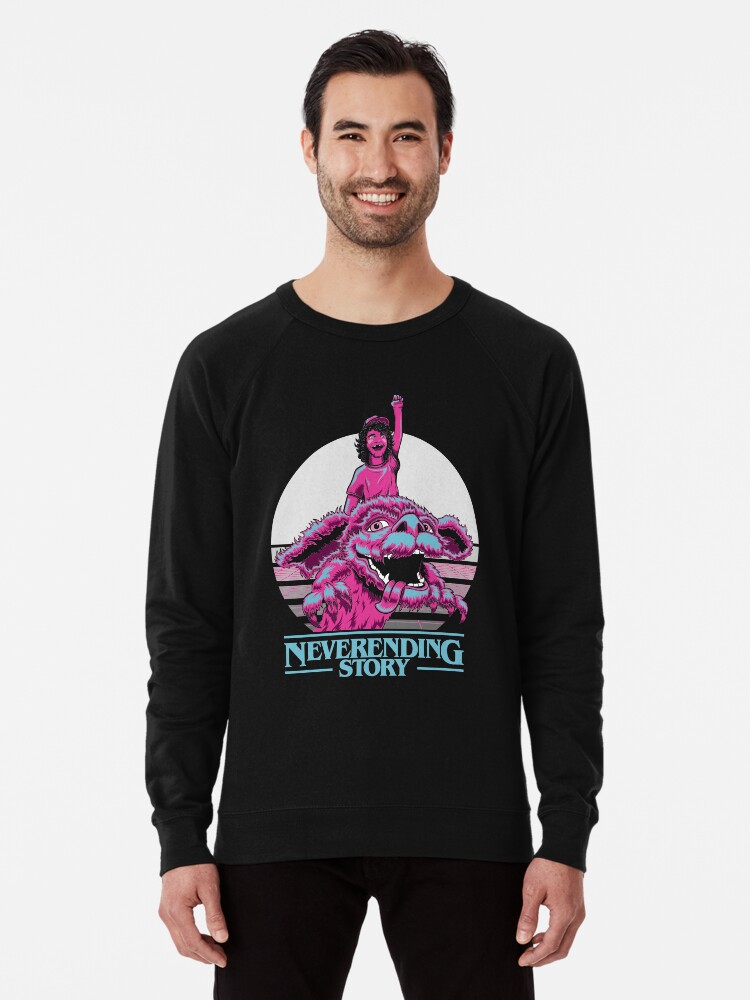Neverending Things A Neverending Story Stranger Things Mash Up T Shirt Lightweight Sweatshirt By Stuffofkings Redbubble