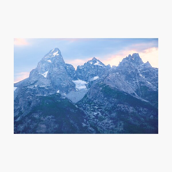 Grand Tetons Glacier Sunset Photographic Print