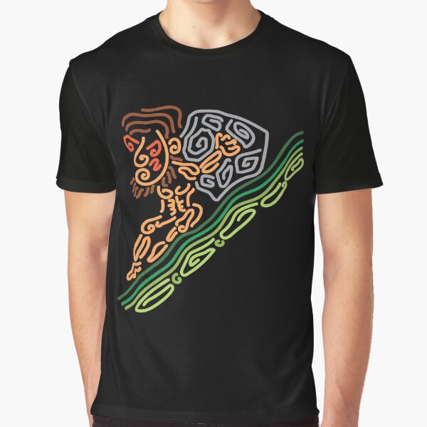 STYLIZED LINE ART MYTH OF SISYPHUS Graphic T-Shirt