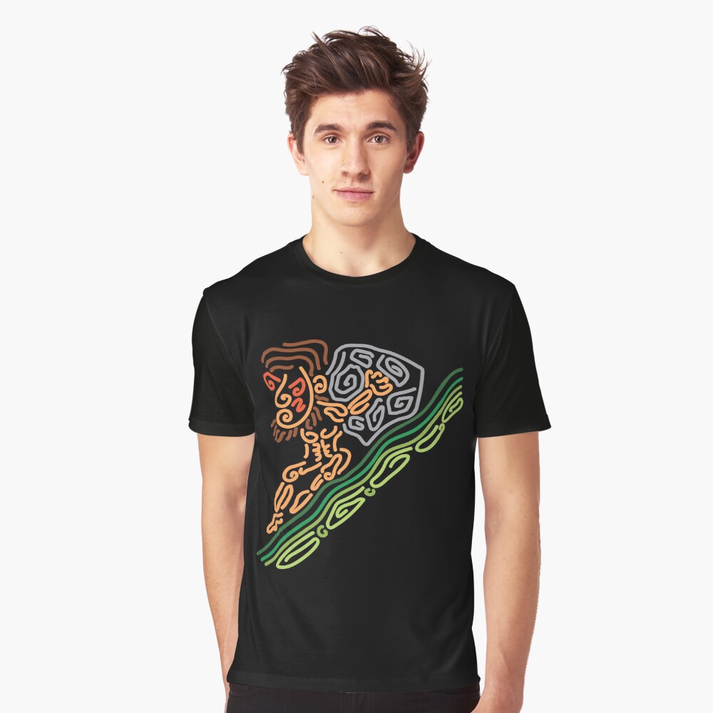 STYLIZED LINE ART MYTH OF SISYPHUS Graphic T-Shirt