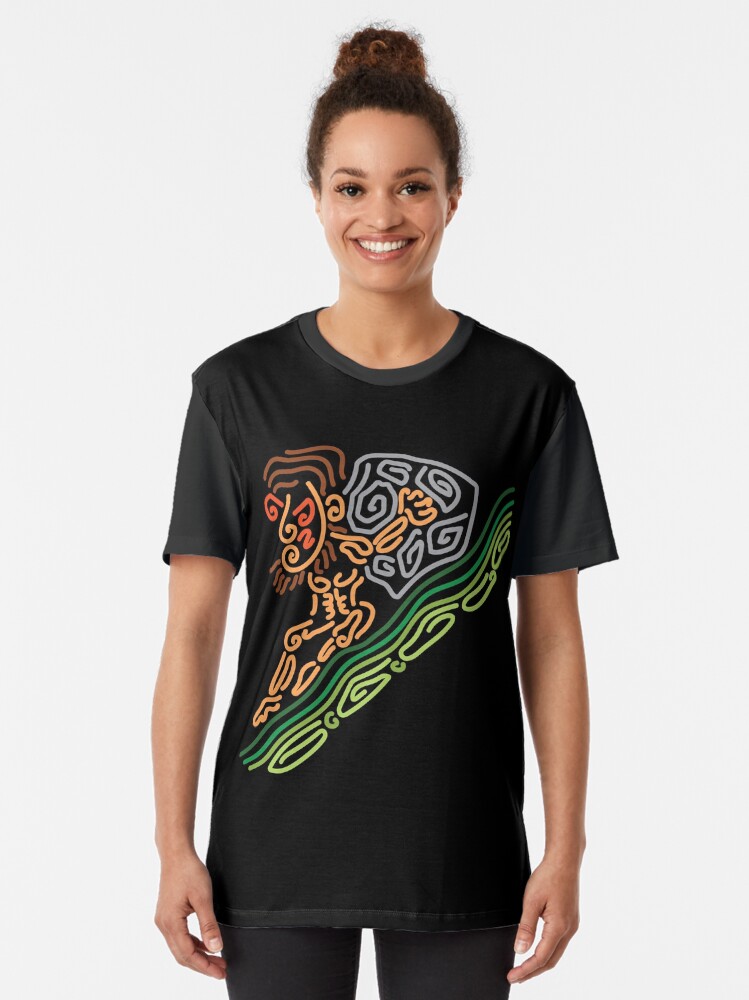 Alternate view of STYLIZED LINE ART MYTH OF SISYPHUS Graphic T-Shirt