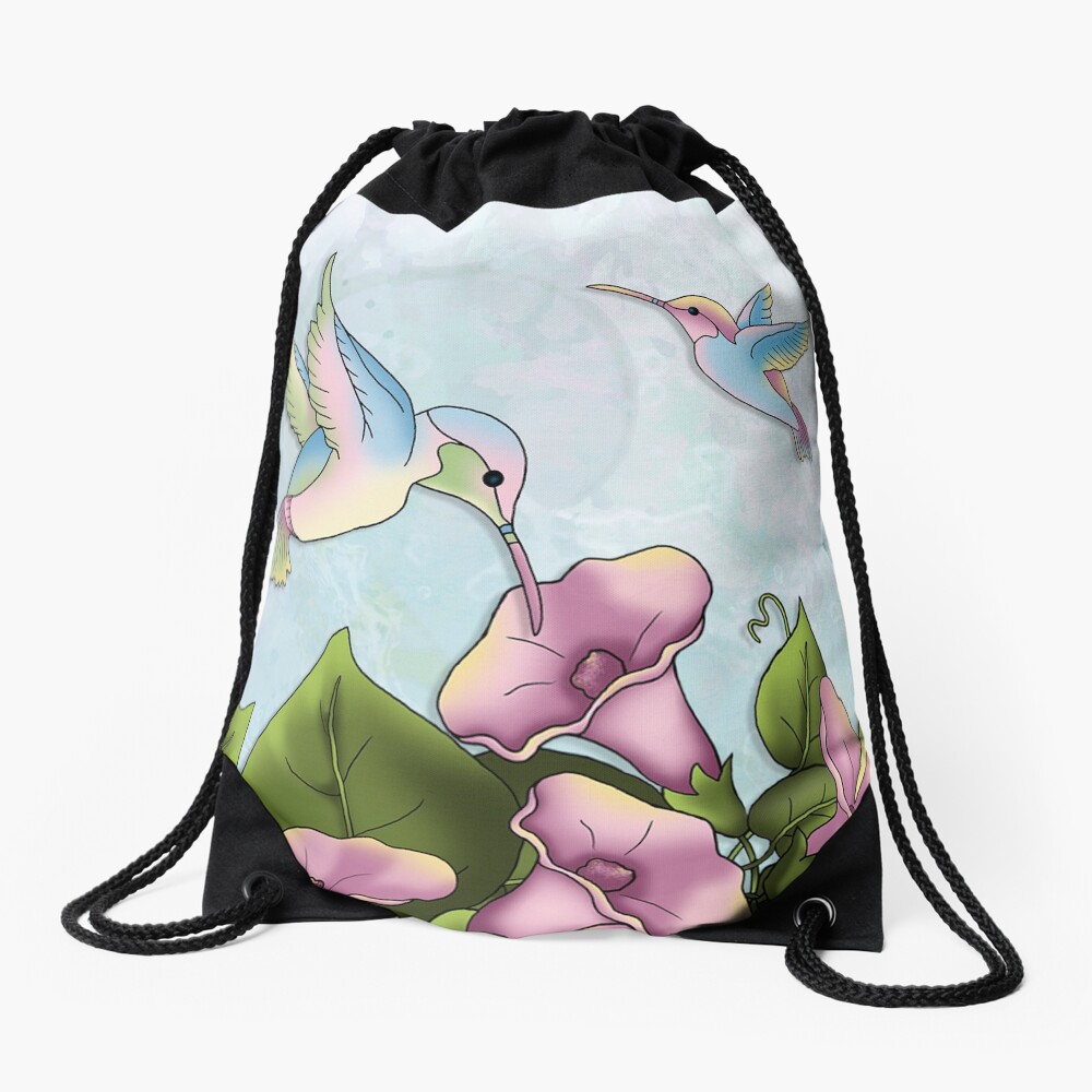 Hummingbird Flutterings Drawstring Bag
