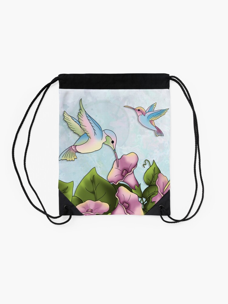 Alternate view of Hummingbird Flutterings Drawstring Bag