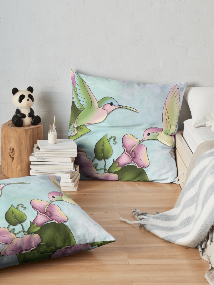 Alternate view of Hummingbird Flutterings Floor Pillow