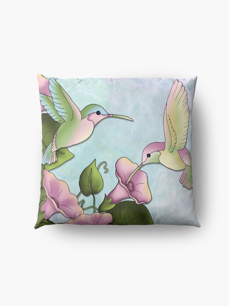 Alternate view of Hummingbird Flutterings Floor Pillow