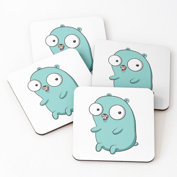Item preview, The Go Gopher: Minimalistic Green Sitting Gopher (White) designed and sold by hellkni9ht.