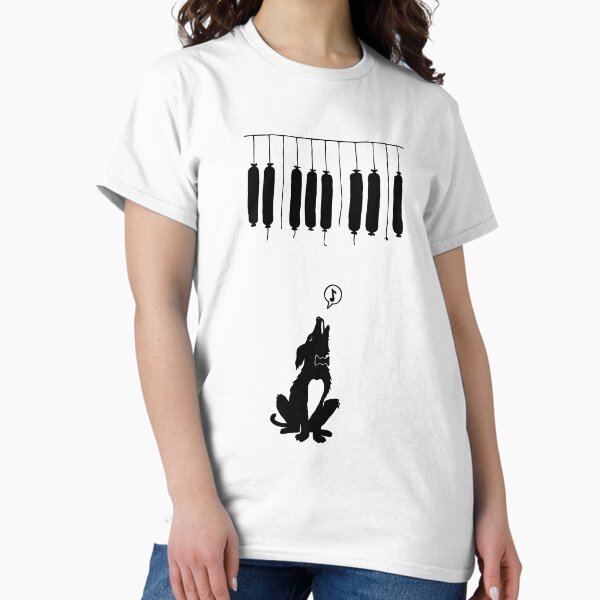 dog and music Classic T-Shirt