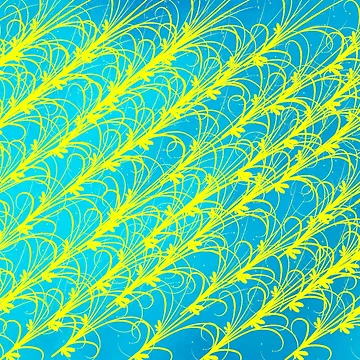 Artwork thumbnail, Blue Gradient Abstract Swirl Pattern by Poetic Patterns Studio