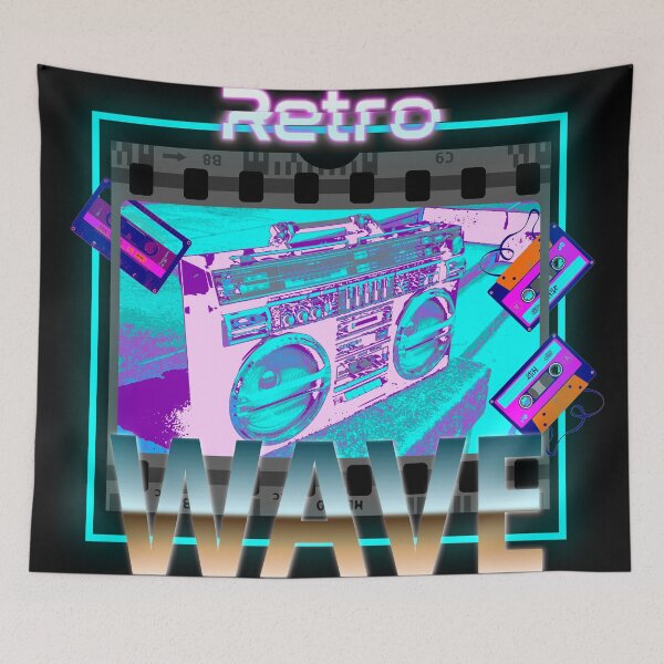 Item preview, Ghettoblaster - Boombox Retrowave designed and sold by DerNerd.