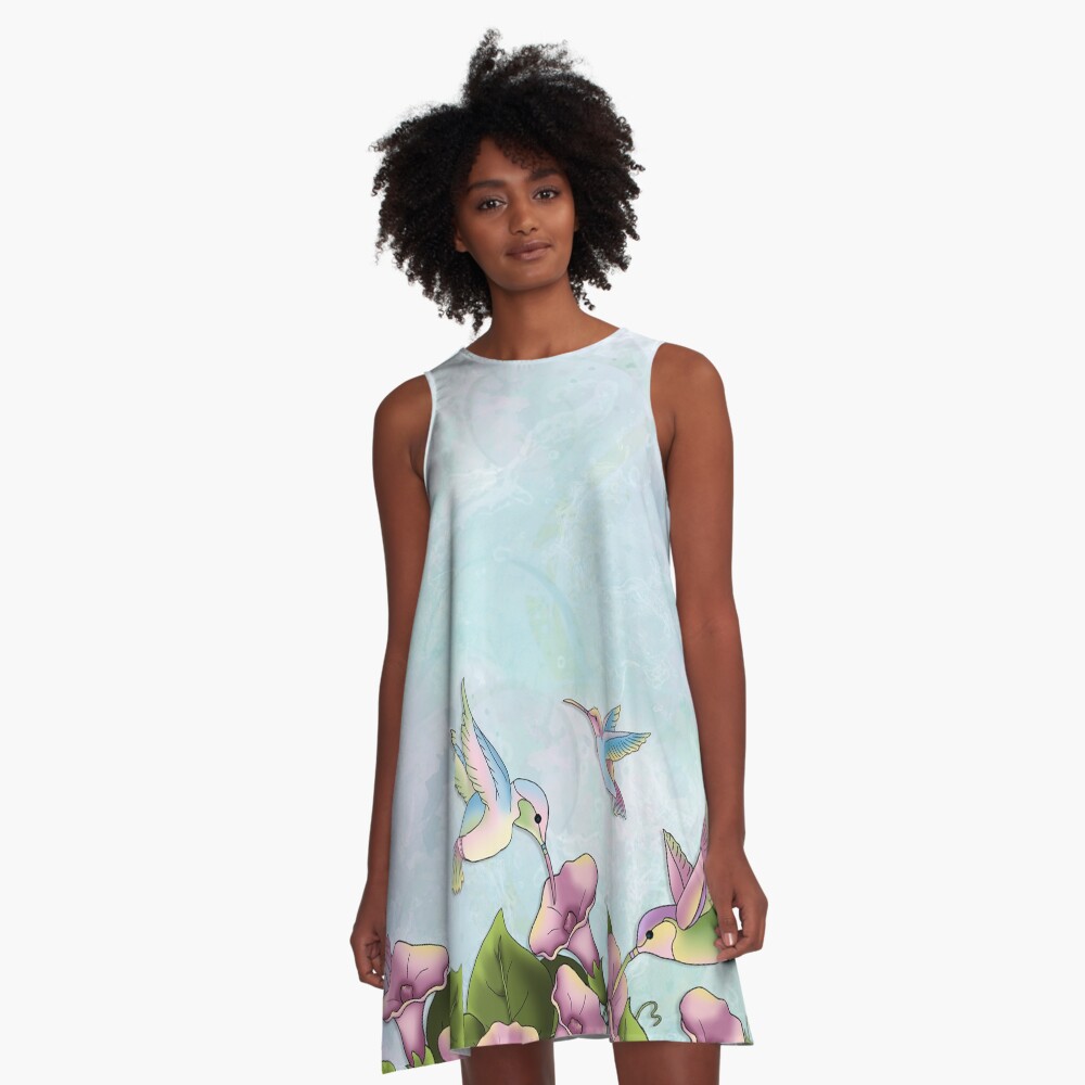 Hummingbird Flutterings A-Line Dress