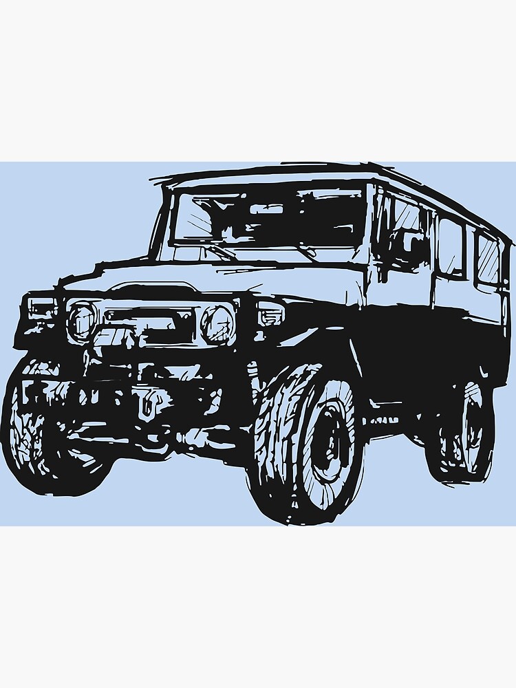 FJ40 Troopy Drawing (BJ40) Premium Matte Vertical Poster sold by ...