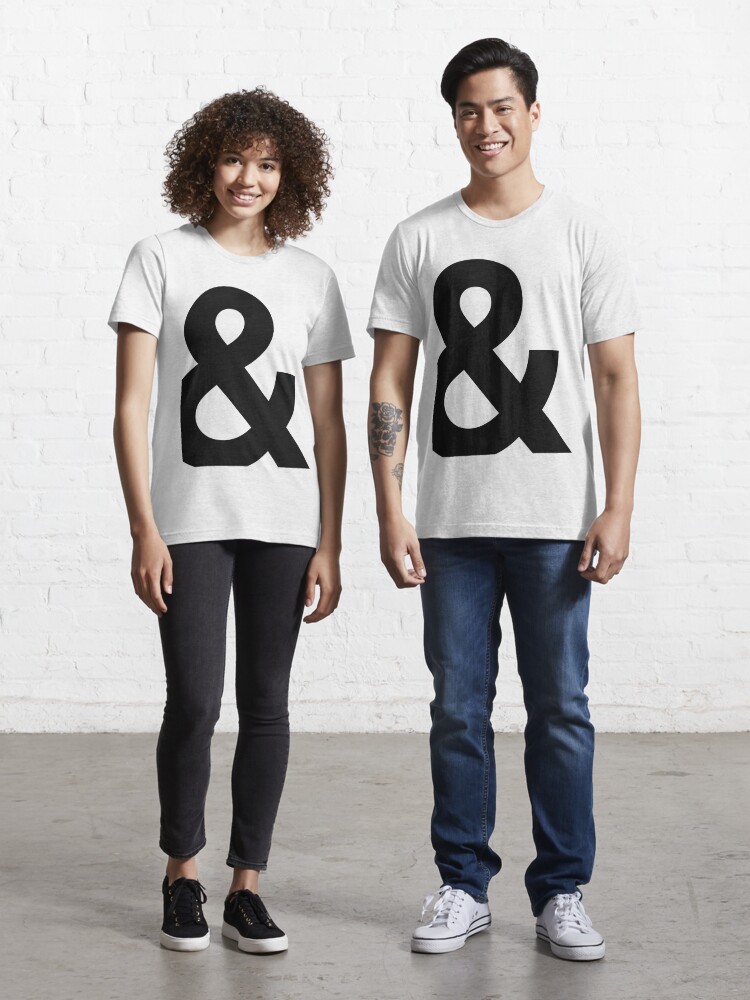 Minimalistic Black And White Ampersand Symbol Graphic | Sticker