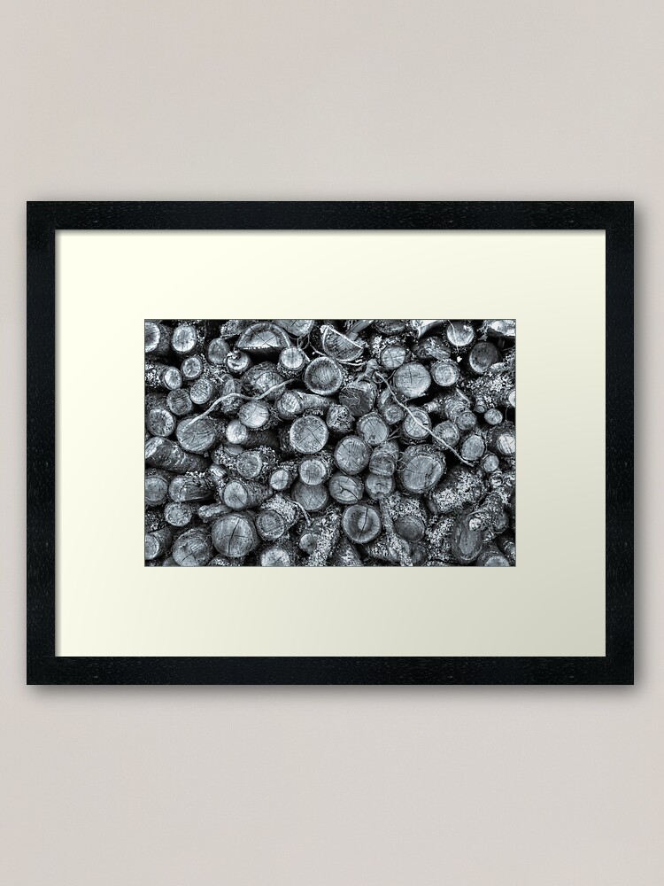 Alternate view of Wood pile Framed Art Print