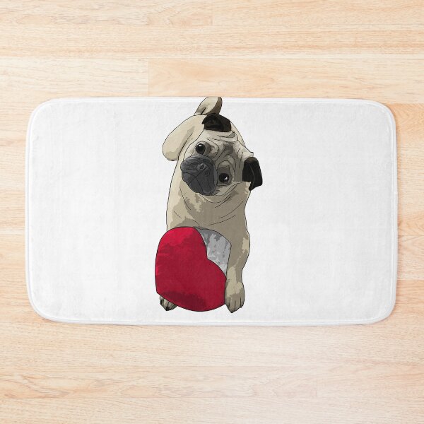 Item preview, Pug with a Heart designed and sold by MOKA META.