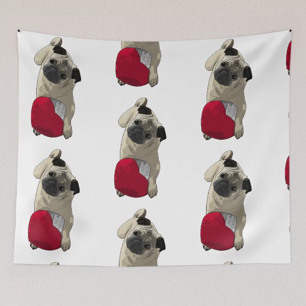Item preview, Pug with a Heart designed and sold by MOKA META.