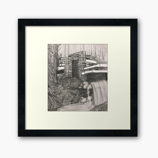 Falling Water- Frank Lloyd Wright Framed Art Print