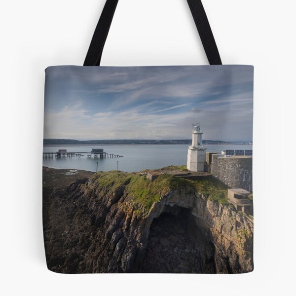 Item preview, Mumbles Lighthouse, pier and Bob's cave designed and sold by Leighton Collins.