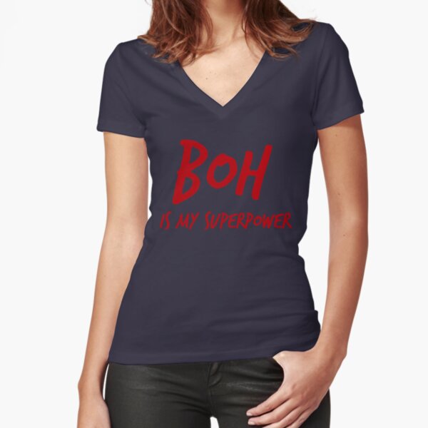 Boh Superpower B Fitted V-Neck T-Shirt